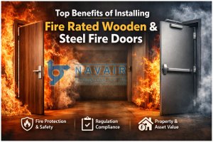 Fire safety is no longer optional—it is a critical requirement for residential, commercial, and industrial buildings. One of the most effective ways to protect lives and property during a fire emergency is by installing fire rated wooden and steel fire doors. These specially designed doors help contain fire and smoke, allowing occupants valuable time to evacuate safely while minimizing damage to the structure. Below are the top benefits of installing fire rated wooden & steel fire doors and why they are an essential investment for modern buildings. ________________________________________ 1. Enhanced Fire Protection & Safety The primary benefit of fire rated doors is their ability to resist fire for a specific duration, typically 30, 60, 90, or 120 minutes. Fire rated wooden doors and steel fire doors are manufactured using fire-resistant cores, seals, and certified hardware. This prevents the rapid spread of flames and smoke, giving people enough time to exit the building safely. ________________________________________ 2. Compliance with Fire Safety Regulations Fire rated doors help buildings comply with national and international fire safety standards. Many government authorities, insurance providers, and fire departments mandate the installation of certified fire doors in hospitals, hotels, offices, malls, and industrial facilities. Installing approved fire rated wooden or steel fire doors ensures your property meets all legal and safety requirements. ________________________________________ 3. Strong Smoke Control Smoke inhalation is one of the leading causes of fatalities during fires. Fire rated doors are equipped with intumescent seals that expand when exposed to heat, blocking smoke and toxic gases. Steel fire doors, in particular, offer excellent airtight sealing, while fire rated wooden doors combine safety with interior aesthetics. ________________________________________ 4. Durability & Long-Term Performance Steel fire doors are known for their exceptional strength and durability, making them ideal for high-traffic and industrial areas. Fire rated wooden doors, on the other hand, provide reliable fire resistance while maintaining a warm and premium look. Both options are designed for long-term performance, reducing maintenance and replacement costs. ________________________________________ 5. Aesthetic Appeal with Safety Modern fire rated wooden doors are available in various finishes, veneers, and designs, making them perfect for hotels, corporate offices, and residential buildings. They offer the best combination of safety and style, while steel fire doors can be powder-coated in different colors to suit industrial or commercial environments. ________________________________________ 6. Protection of Property & Assets By slowing down the spread of fire, fire rated doors help limit damage to valuable assets, equipment, and interiors. This significantly reduces repair costs and business downtime after a fire incident. For factories, data centers, and commercial buildings, steel fire doors play a vital role in asset protection. ________________________________________ 7. Increased Property Value & Insurance Benefits Buildings equipped with certified fire safety solutions are considered safer and more reliable. This can increase property value and, in many cases, help secure better insurance coverage or reduced premiums. Fire rated wooden and steel fire doors are a smart long-term investment. ________________________________________ 8. Wide Range of Applications Fire rated wooden and steel fire doors are suitable for: • Hospitals & healthcare facilities • Hotels & residential complexes • Commercial offices & malls • Factories & warehouses • Educational institutions Their versatility makes them essential across multiple sectors. ________________________________________ Conclusion Installing fire rated wooden & steel fire doors is a proactive step toward ensuring safety, compliance, and peace of mind. Whether you choose the elegance of fire rated wooden doors or the strength of steel fire doors, both provide reliable fire protection, durability, and long-term value. In today’s safety-conscious world, investing in certified fire doors is not just a choice—it’s a necessity
